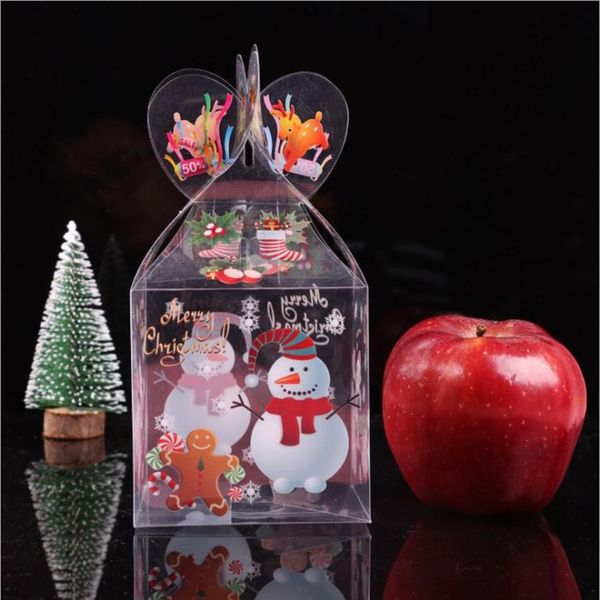 

cartoon christmas packaging gift box apple candy holder cute clown snowman boxes birthday party gifts plastic bag