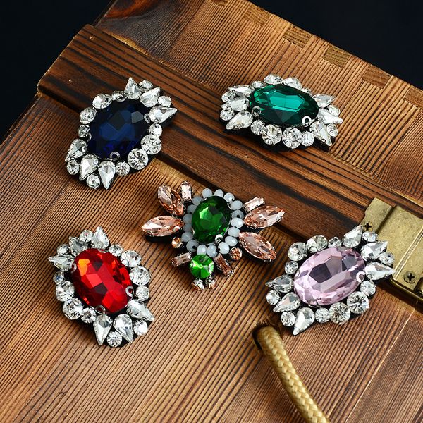 

gugutree beaded embroidery flower patch animal cartoon patches badges applique patches for clothing sk-58, Black