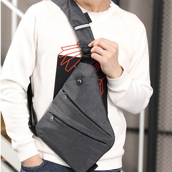 

new men's chest bag phone pocket messenger sports multi-function men shoulder handbag personal shoulder anti-theft bag 2020