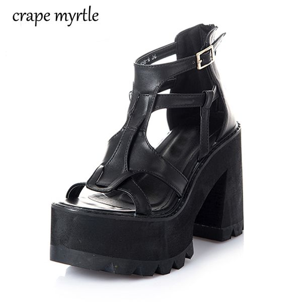 

chunky heel gladiator sandals women high heels women shoes open toe chunky shoes summer sandals for strappy heels yma162-1 c25, Black