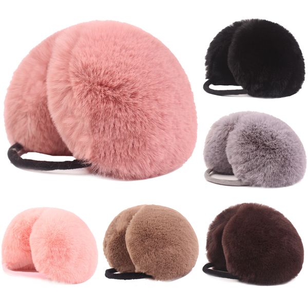 

women girls earmuffs soft warmer ear muffs earlap winter warm solid earwarmers hatcs0428, Blue;gray