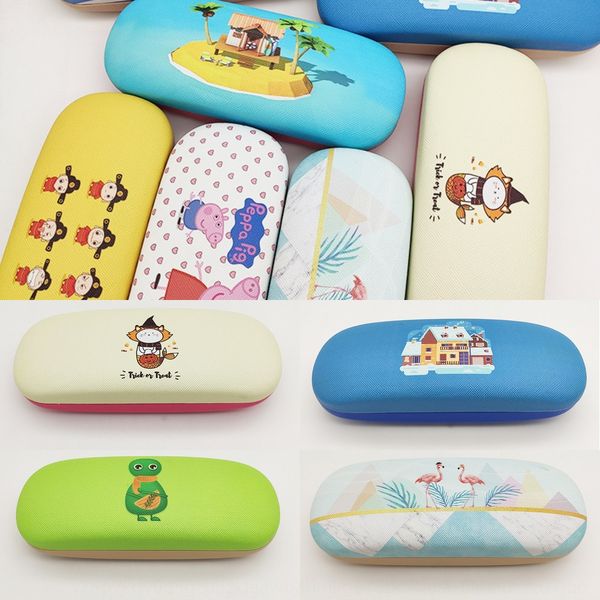 

student myopia storage sun case case storage glasses box cartoon glasses box