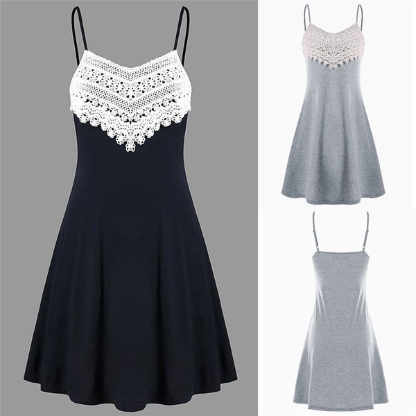 

women summer clothes women clothes summer women dress beach womens dresses lace mini slip dress camisole sleeveless designer clothes, Black;gray