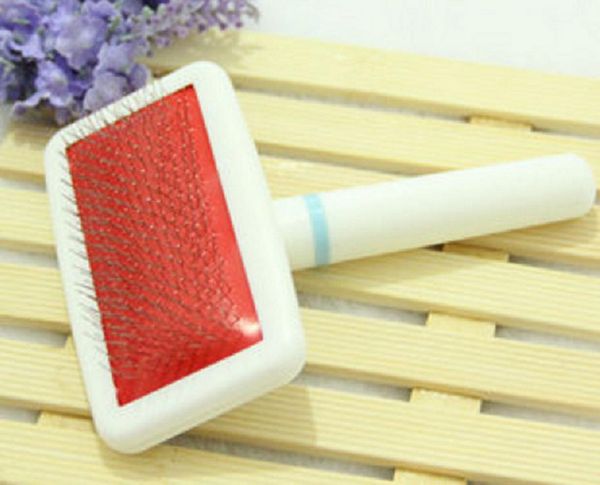 

white handle needle type dense pets dog comb