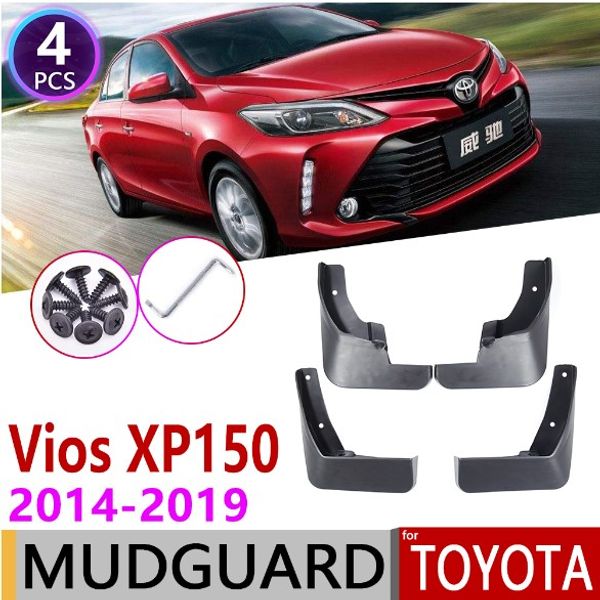 2014 2015 2016 2017 2018 2019 Car Mud Flaps Splash Guards Cover Fender Mudguard For Toyota Vios Yaris Xp150 Sedan Mudguards Accessories Help Auto