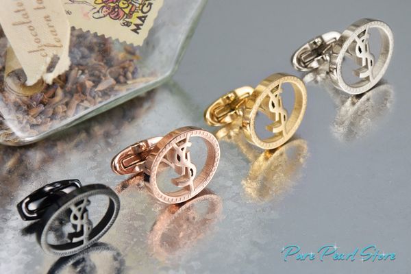 

лучшие высококачественные французские запонки ювелирные изделия брендинг мужчины рубашка запонки округлость медные кнопки манжеты для челове, Silver