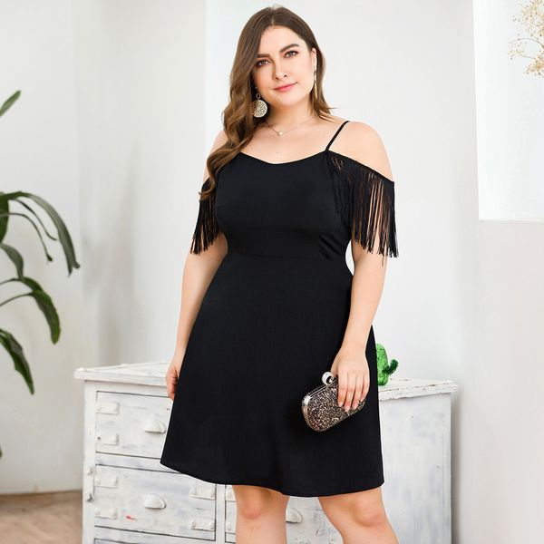 

2019 solid dress women summer plus size short sleeve v-neck plus size dress bandage ladies dresses large sizes, Black;gray