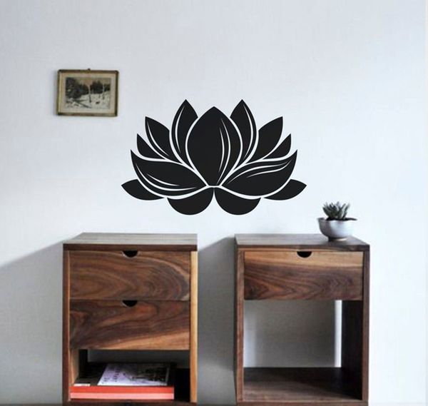 Lotus Wall Decal Home Decor Living Room Boho Decals Bedroom Vinyl Wall Sticker Yoga Namaste Art Stickers Adesivo De Parede Wall Decor Stickers Quotes