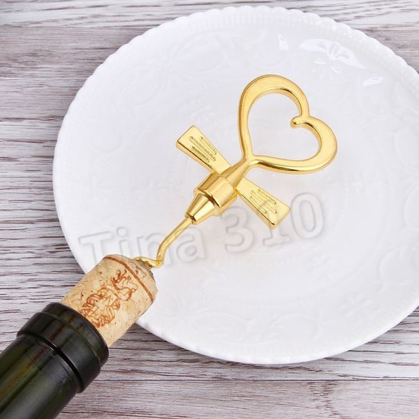 Flaschenöffner Stopper Set Hochzeit Gefälligkeiten Partei Geschenke Favor Souvenir Geschenk Corkscrew Party Supplies 2 Teile / los Partei Favort2i5560