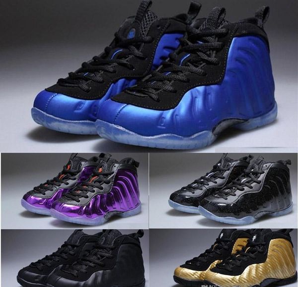 

kids penny hardaway foam one basketball shoes boys purple sports girls sneakers for child children athletic teenage, White;red