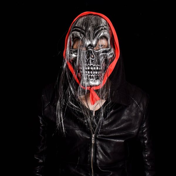 

mcyh wl177 silver skull hair mask