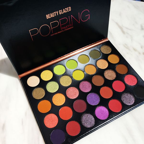 

beauty glazed 35 colors eyeshadow popping palette nude matte shimmer eye shadow hills palette brand cosmetics