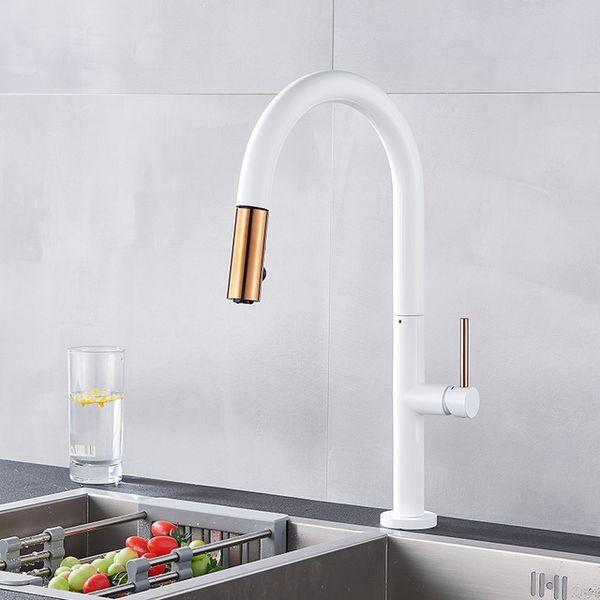

black rose gold kitchen faucets pull out spray 360 rotation single handle mixer tap kitchen sink mixer tap