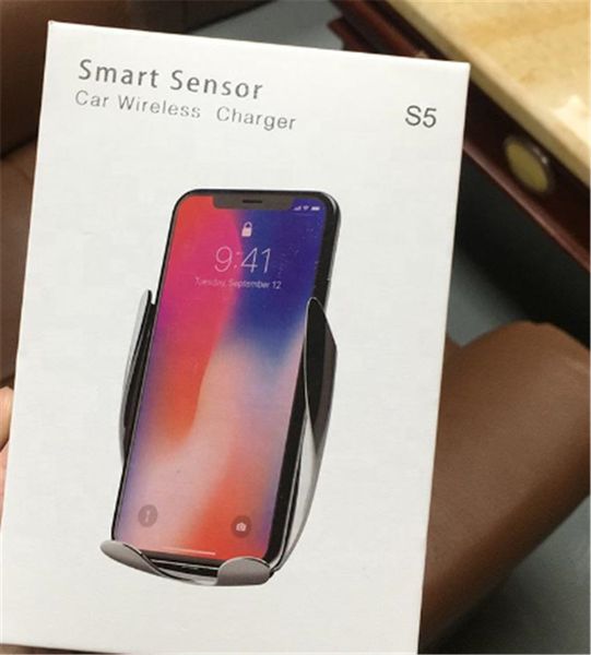 

S5 беспроводное автомобильное зарядное устройство автоматический зажим для iphone An