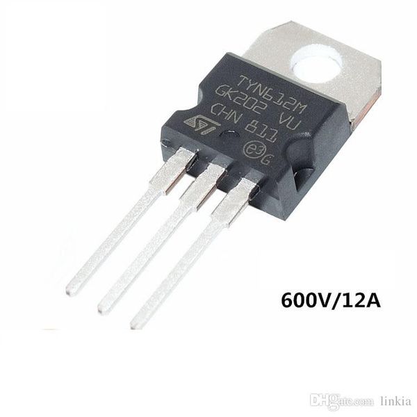

st tyn612m one-way thyristor 600v/12a in-line to-220