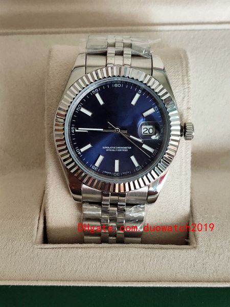 

selling luxury men watch 41mm 126334 automatic watch stainless steel 2813 movement mens sapphire folding mechanical blue mirror, Blue;white