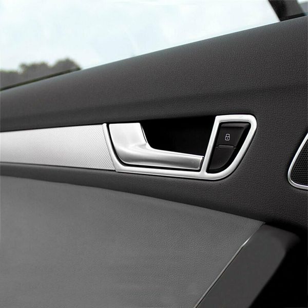 Per Audi A4 B8 A5 4-Dr 4 pezzi Chrome Interior Door Handle Frame Cover Trim