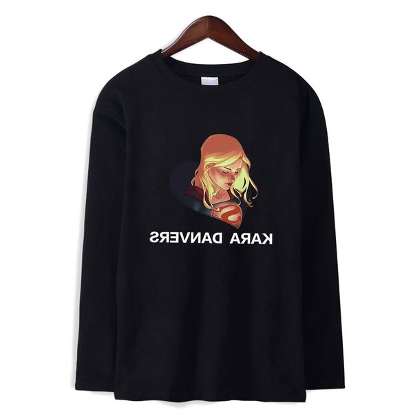 

cara dance female superman leisure time men and women long sleeves shirt t shirts, Gray;blue