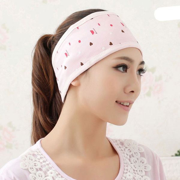 

new women elastic headband postpartum month hat windproof pregnant headscarf guard forehead caps hair accessories ing, White