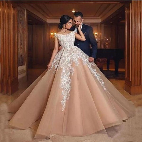 

saudi arabic 2019 off the shoulder white lace appliquesprom gown party dresses tulle lace up prom gowns plus size bridal dresses custom made, Black