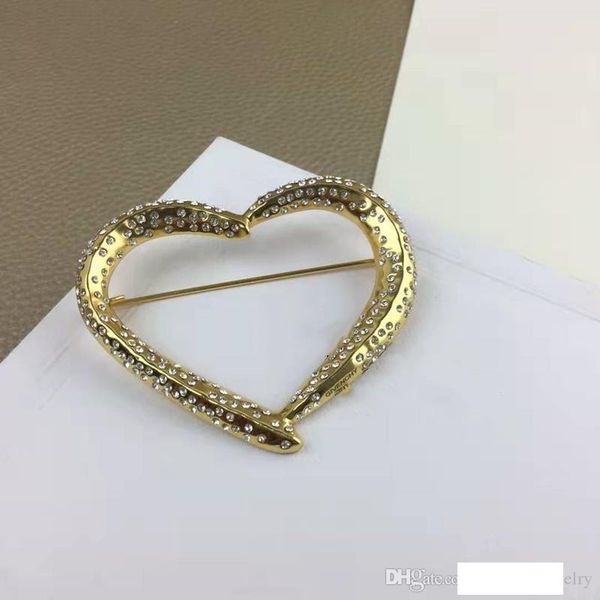 

unisex популярной моды мужчины женщина pins брошь желтая позолоченная cz сердце pins брошь для мужчин женщин хорошего подарка для друзей, Gray