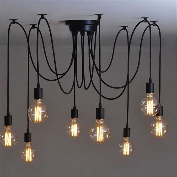 Vintage Pendant Lights Modern Loft Lamp 4 6 8 Head Industrial Ceiling Light Ma Lamps Lighting Ceiling Fans Lamp