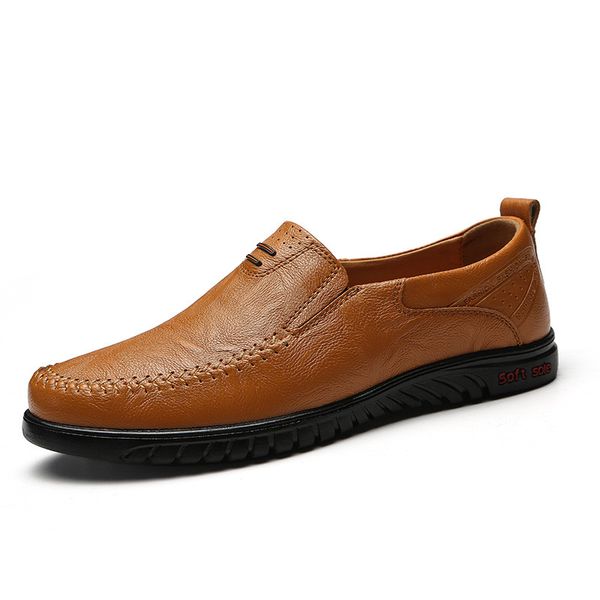 

fashion casual driving shoes leather loafers men shoes summer spring breathable moccasins mens slip-on black