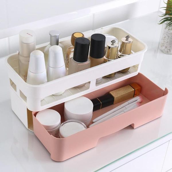 

bathroom wall mounted waterproof cosmetic toiletries holder storage shelf rack