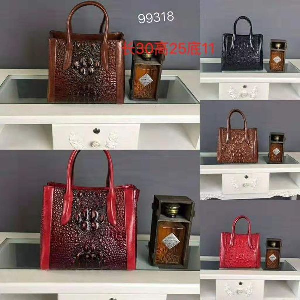 

genuine leather handle bags alligator handbag fashion women bag 99318