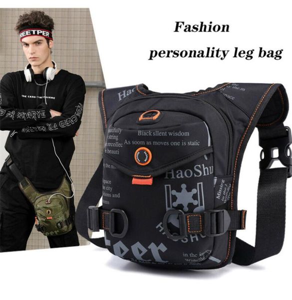 

nylon men travel waist bag thigh sports chest pack multifunctional waterproof portable riding outdoor adjustable storage bag