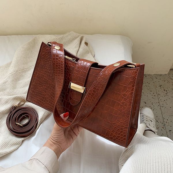 

2019 Artwork Saddle Alligator bags Solid Ladies Shoulder Women bags Single Strap Cross body Bags Bolsos daka/9