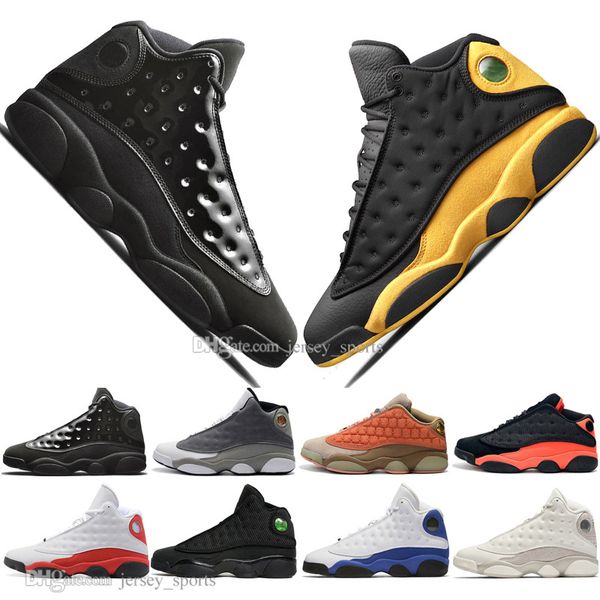 

2019 13 13s cap and gown terracotta blush mens basketball shoes chicago cat black infrared flints bred men sports sneakers designer eur36-47
