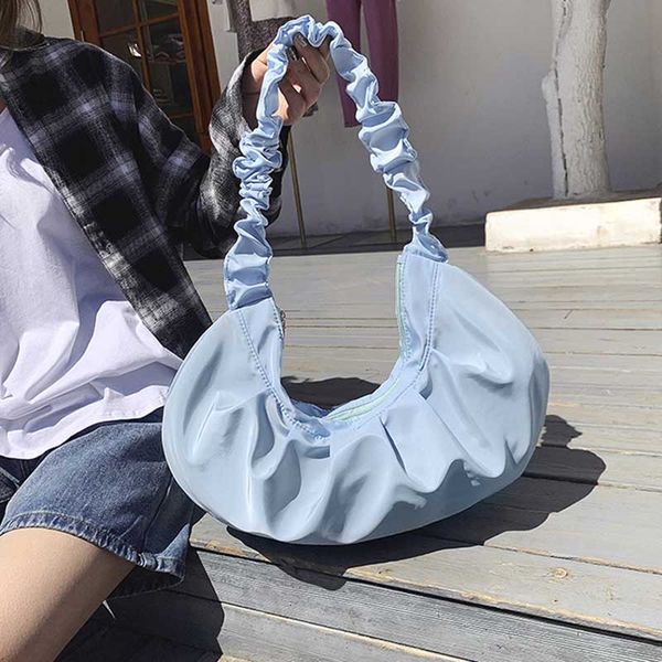 

simple solid colors nylon dumplings bags for women 2020 shoulder crossbody handbags female travel cross body bag