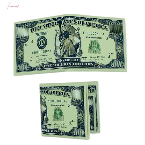 

2019 new men women pu leather paper dollar euro russian ruble wallet thin mini purse 2 fold student coin bag, Red;black