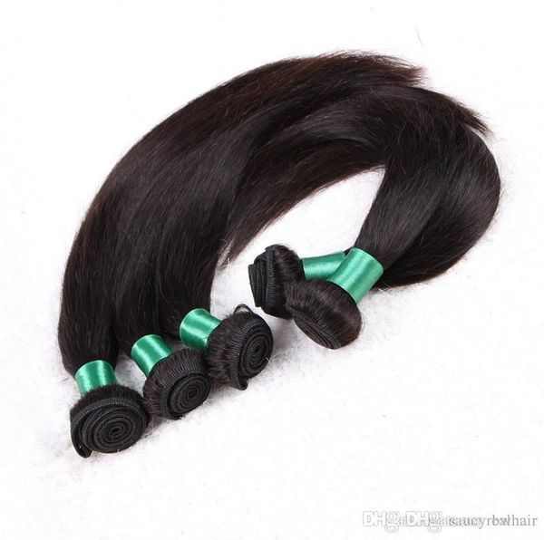 

elibess класс 6 - длина 12 '' - 28 '' прямые волосы пучок с двойным уточной natural color 100% 5штом человека волосами / lot, drop s, Black
