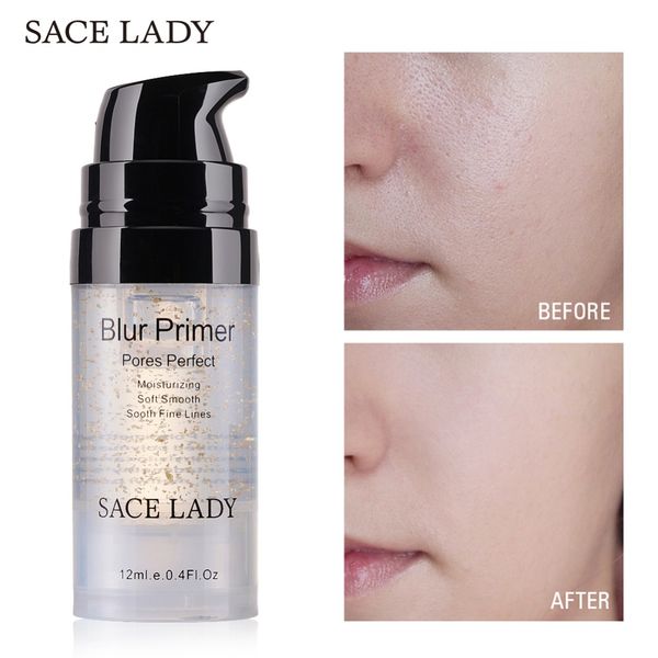 

SACE LADY Foundation Primer Makeup Oil Control Матовый макияж лица базовый крем 24K золото профессионал