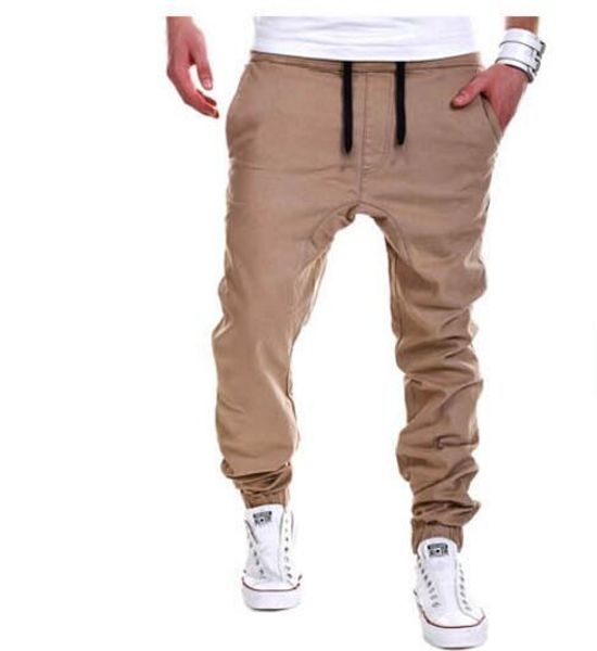 

style spring and summer new men's line elasticized wear pants pure cotton breathable wear fashion brand casual pants., Black
