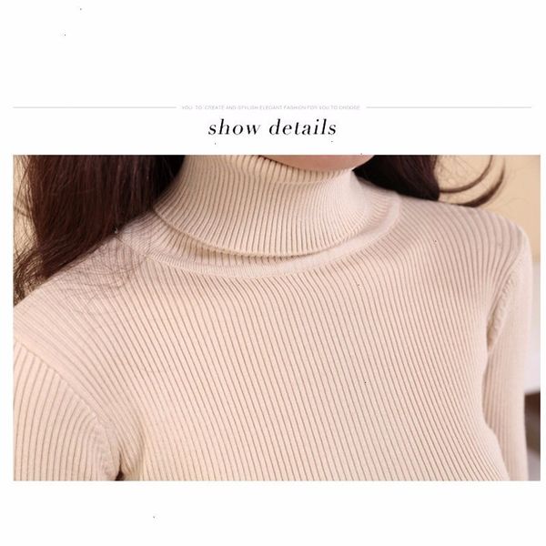 

fashion-autumn long sleeve sweaters pullovers pullover turtleneck women pullover female jumper streetwear knitted black red, White;black