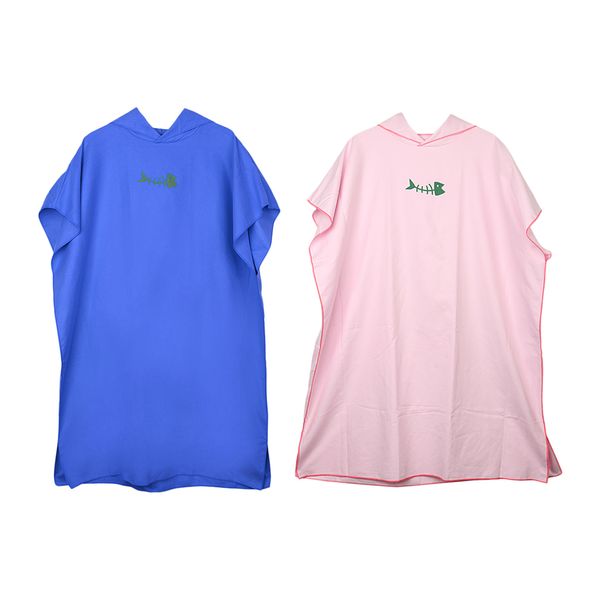 

2x 109x88cm outdoor sports quick-drying absorbent cloak for pink blue