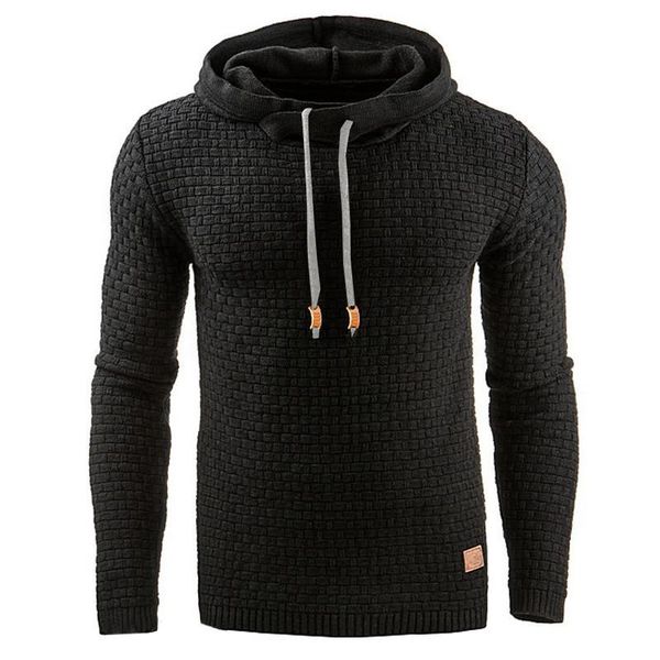

hoodies men brand male long sleeve solid color hooded sweatshirt mens hoodie tracksuit sweat coat casual sportswear breathable s -4xl, Black