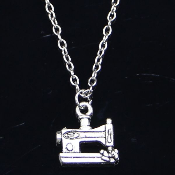

20pcs new fashion necklace 15x15mm sewing machine silver pendants short long women men colar gift jewelry choker