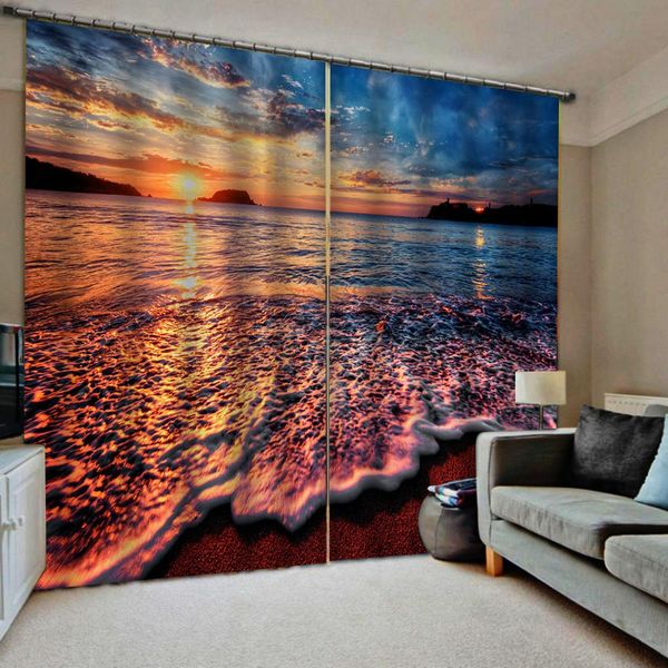 

wave curtain sunset curtains 3d window curtain luxury living room decorate cortina blackout