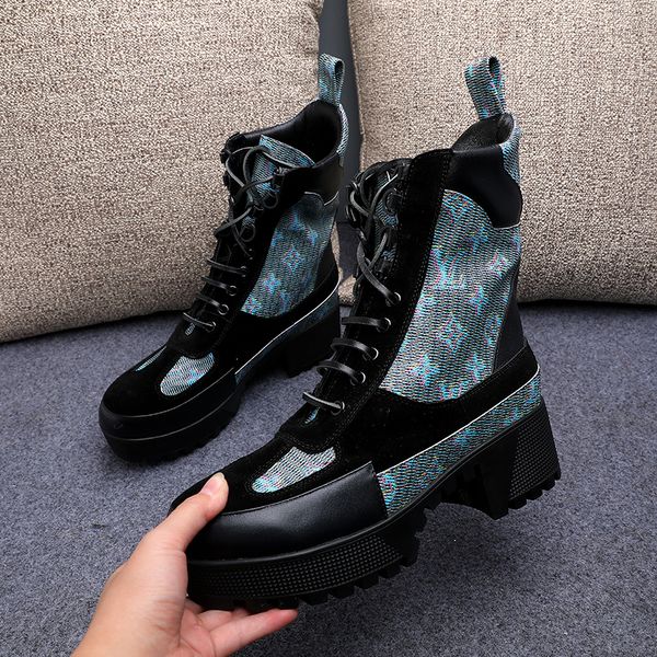 

short boots female british wind 2019 new autumn single boots thick bottom with retro net red thin skinny boots handsome martin boot, Black