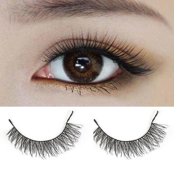 

natural 0 pairs long cross false eyelashes makeup fake thick black eye lashes 3d mink hair false eyelashes makeup beauty