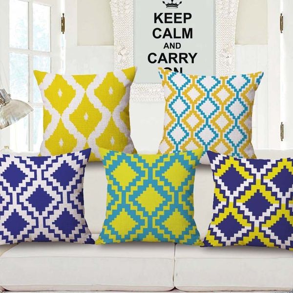 

popp geometry wave graphical number printing cotton pillow cushion by pillow case come picture customize