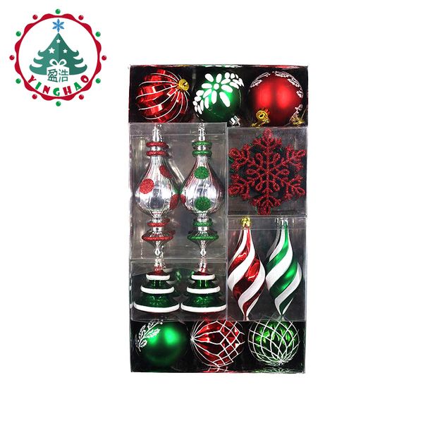 

inhoo 50pcs/set christmas tree decorations balls snowflake sheet hanging xmas party wedding ornament xmas balls decorations mix