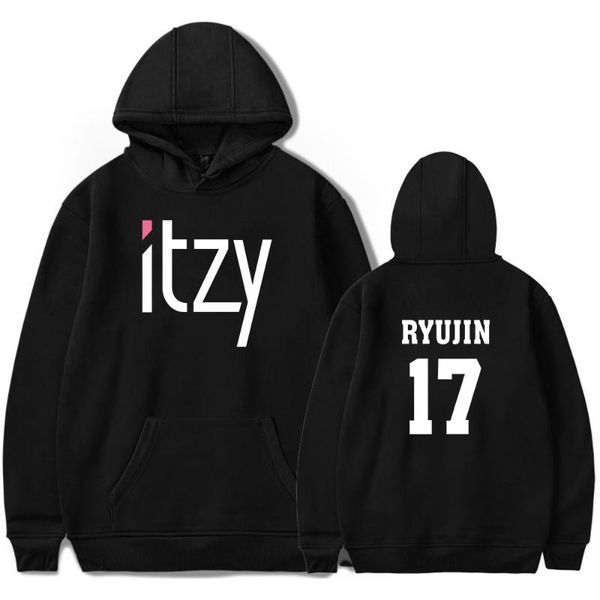 

2019 новое прибытие itzy толстовки мужчины женщины повседневный пуловер streetwear толстовка sudadera hombre мужчина толстовка женщины топы, Black