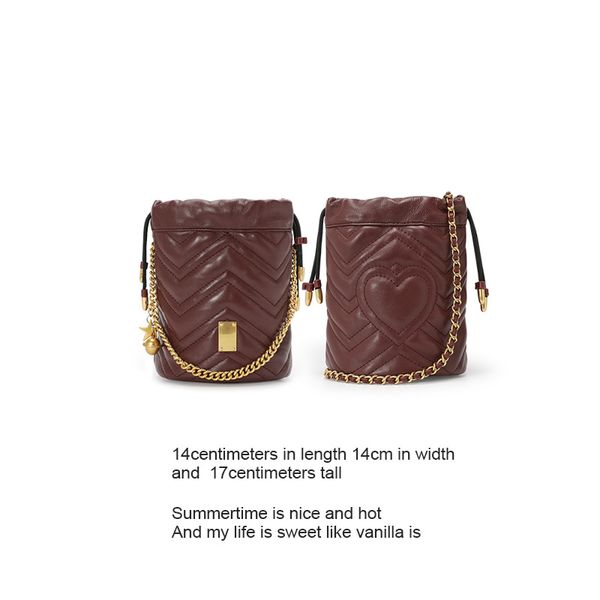 

2020 new tide sheepskin embroidery diamond bucket bag large capacity chain messenger bag lady shoulder