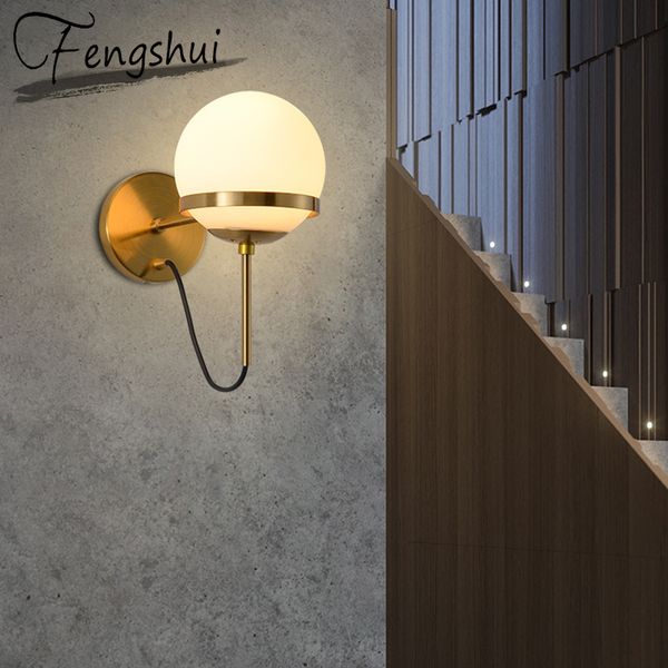 

modern iron glass led wall lamps for living room bathroom sconces lighting bedroom bedside l aisle stairs wall light