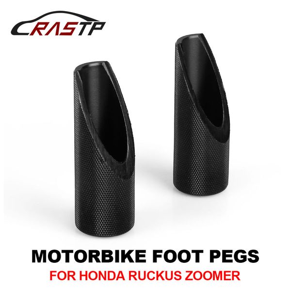 Pair Motorcycle Motorbike Foot Pegs For Honda Ruckus Zoomer Aluminum Black NEW